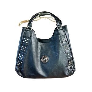 No Brand satchel bag* Black/ Gold￼/ sequence * Grained Bag NWT